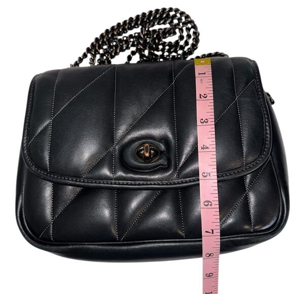 COACH Quilted Pillow Madison Shoulder & Crossbody Bag in Black Nappa Leather - Picture 13 of 16